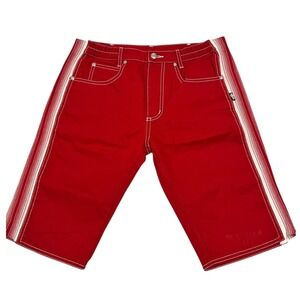 JPG‎ by Gaultier Uomo Red Denim Jeans White Stripe Detail Unique 33